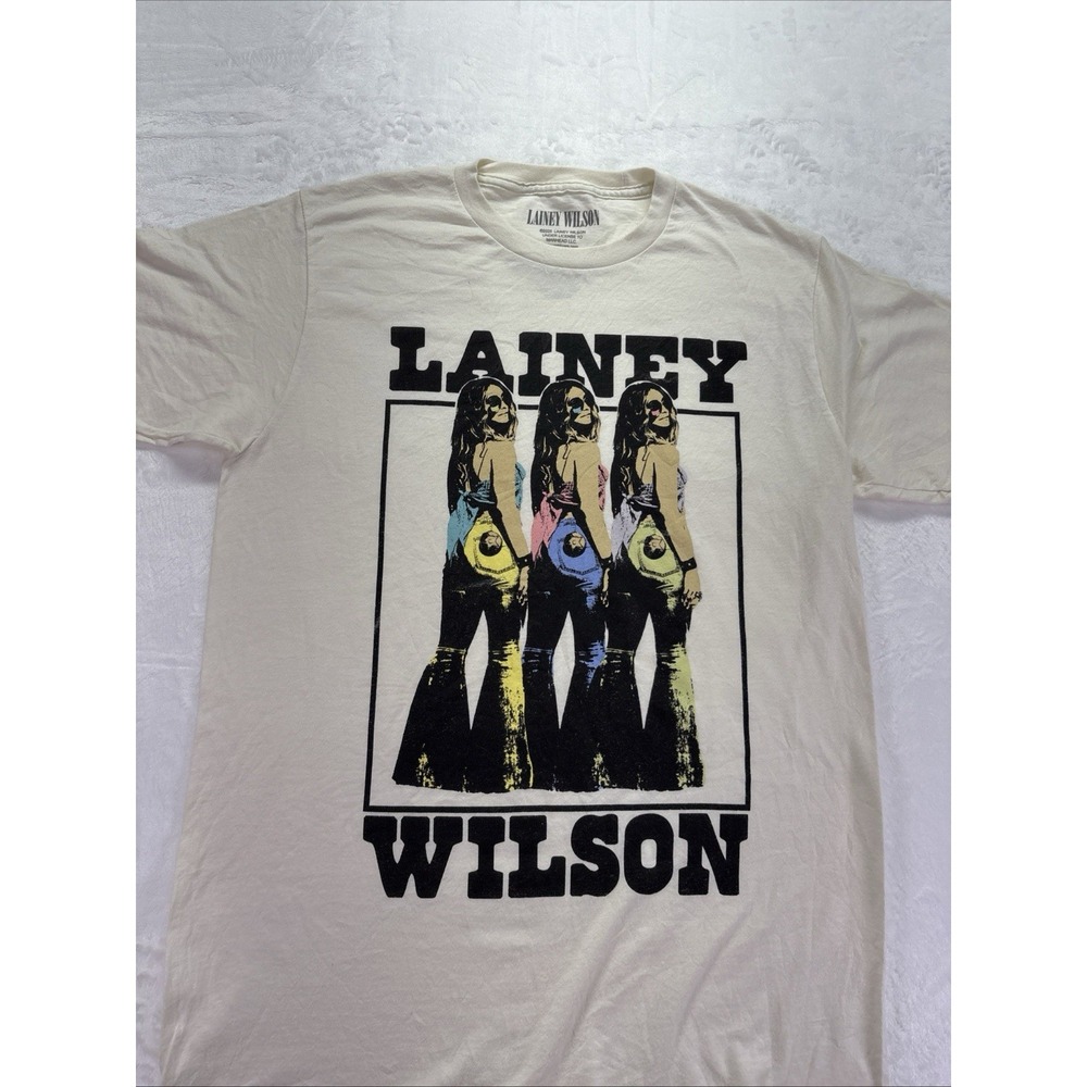 Lainey Wilson Shirt Mens Medium White Triple Image Country Music Tee Top